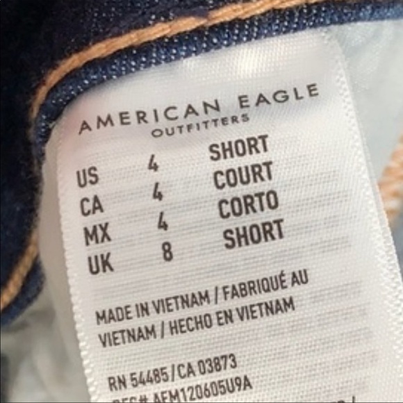 AE Hi Rise Jegging Crop Ripped Distressed Button 4 - Picture 3 of 3